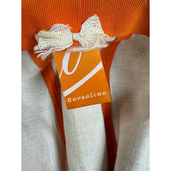 Vintage Borsalino Plaid Tweed Fedora Hat w/Straw Brim size S/M - Picture 8 of 12